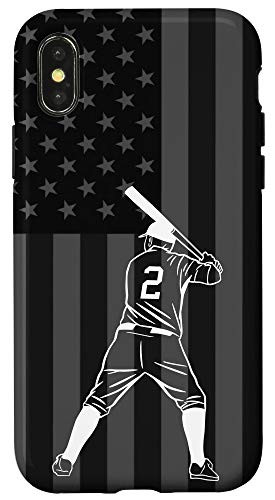 iPhone XXS Baseball Softball Player Number 2 Case