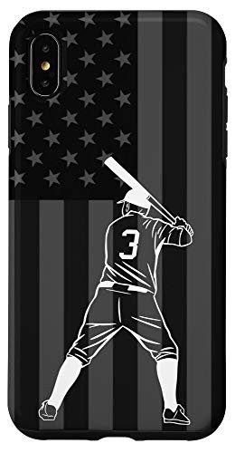 iPhone XS Max Baseball Softball Player Number 3 Case