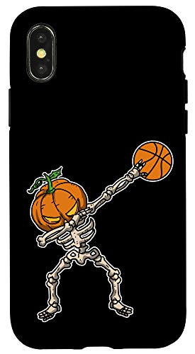 iPhone XXS Dabbing Skeleton Basketball Pumpkin Head Halloween Costume Case