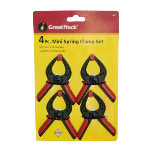 GreatNeck 19003 Spring Clamp Set, Mini, 4-Piece