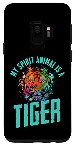 Galaxy S9 Colorful Tiger Head Gift - Predator Animal Watersplash Tiger Case