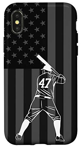 iPhone XXS Baseball Softball Player Number 47 Case