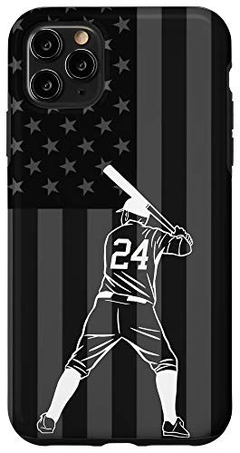 iPhone 11 Pro Max Baseball Softball Player Number 24 Case