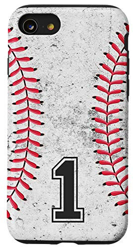 iPhone SE 2020  7  8 vintage Baseball Number 1 Case