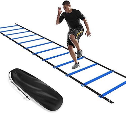 KIKILIVE Agility Ladder Speed Agility Training Ladder Footwork Equipment 12 Rung with Carrying Bag for Sports Soccer Football Exercise Fitness