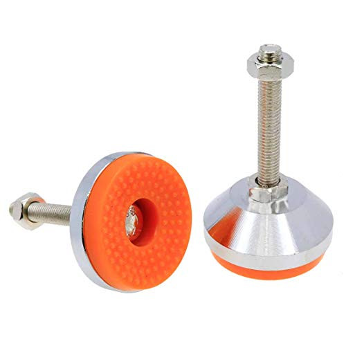 LICTOP 2 Pack M10 X 80mm Non-Skid Adjustable Leveling Feet Heavy Duty Adjustable Feet Leveler Foot for FurnitureWorkbenchMachineMechanical Equipment