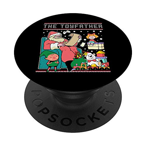 The Toyfather Ugly Christmas Santa Claus With Toy Bag Gift PopSockets Grip and Stand for Phones and Tablets