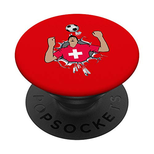 Boys Switzerland Soccer Jersey  Fans Gifts for Swiss Soccer PopSockets Grip and Stand for Phones and Tablets