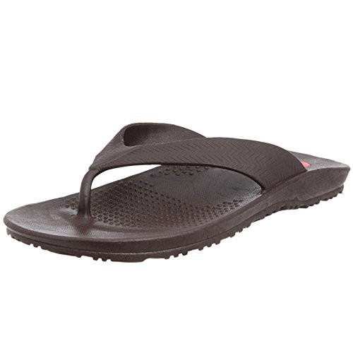 OKABASHI Mens Surf Flip Flops Brown ML  Provide Arch Support  Great for Indoors Outdoors Beach Summer