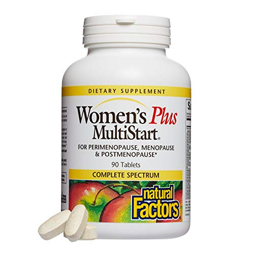 Natural Factors Womens Plus MultiStart Daily Multivitamin Nutritional Support for Each Stage of Menopause 90 tablets 30 servings