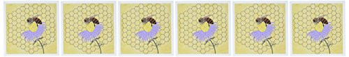 3dRose Honey Bee on Flower - Greeting Cards 6 x 6 inches set of 6 gc-12701-1