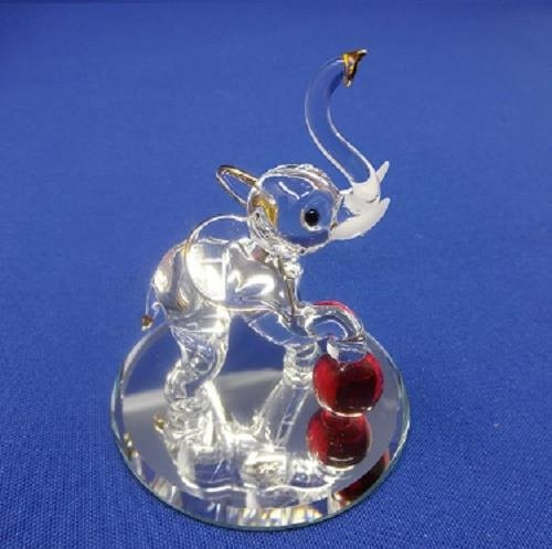 Glass Baron ~ Elephant with Ball