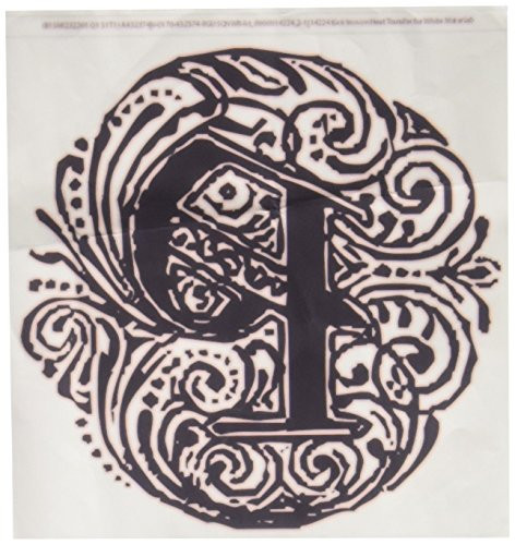 3dRose ht-14224-2 Fancy Letter P-Iron on Heat Transfer for White Material 6 by 6-Inch