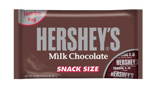 HERSHEYS Snack Size Chocolate Bar Milk Chocolate Candy Bar 19_8 Ounce HERSHEYS Snack Size Chocolate Bar Milk Chocolate Candy Bar 19_8 Ounce
