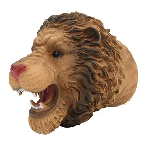 Tnfeeon Hand Puppet Lion Animal Head Hand Puppet Toys Simulating Animal Shaped Lion Hand Doll Toy Role Play Props