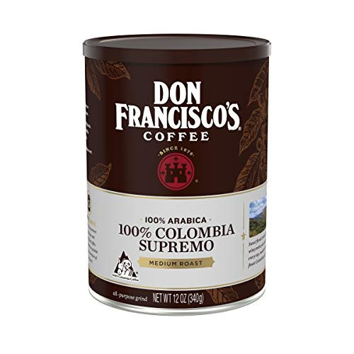 Don Franciscos 100 Colombia Supremo Ground Coffee Medium Roast 100 Arabica 12 Ounce Can