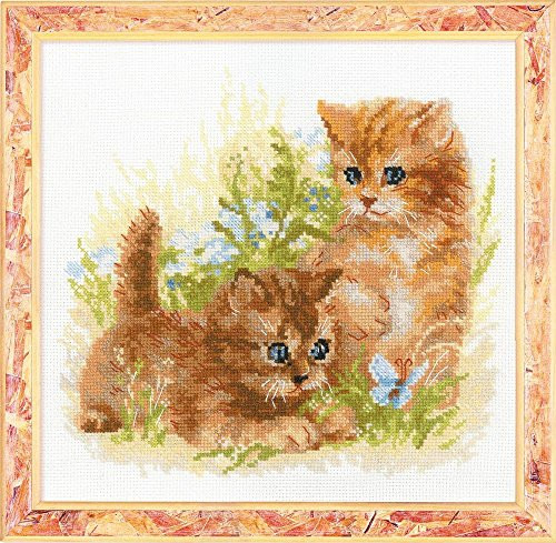 RIOLIS 1391 - Childs Play - Counted Cross Stitch Kit 9¾ x 9¾ Zweigart 14 ct_ White AIDA 23 Colors