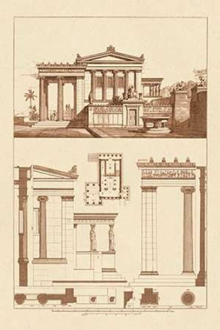 The Erechtheum at Athens Poster Print by J Buhlmann 12 x 18