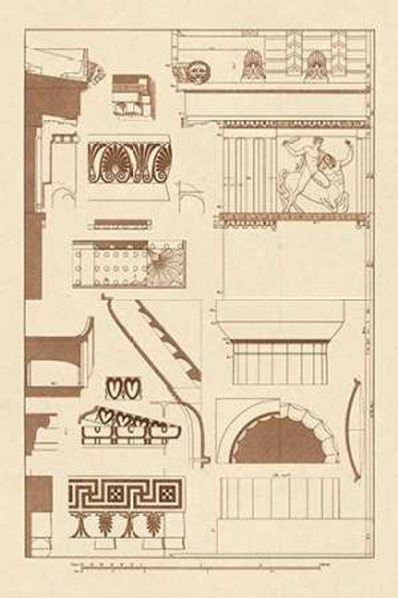 Details of Parthenon at Athens Poster Print by J Buhlmann 12 x 18