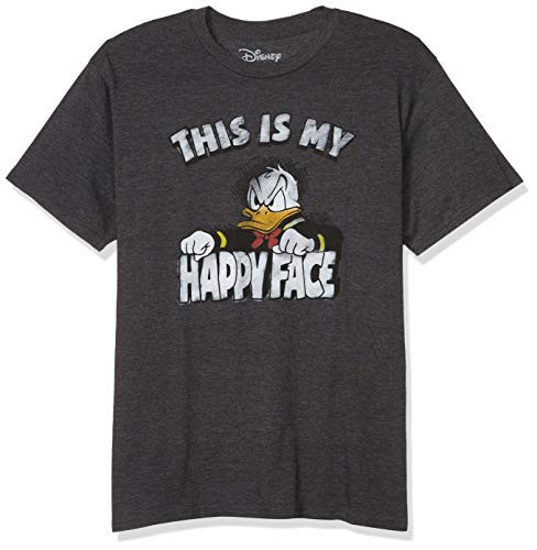 Disney Mens Donald Duck T-Shirt Charcoal Heather Large
