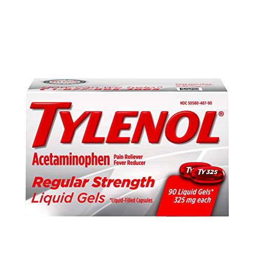 Tylenol Regular Strength Liquid Gels with 325 mg Acetaminophen Pain Reliever  amp Fever Reducer 90 ct