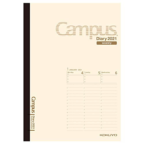KOKUYO Campus Diary 2021 Weekly Type Vertical B6 Cream ?-CWVLS-B6-21