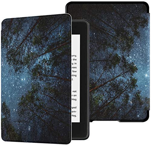Colorful Star Smart Case for Kindle Paperwhite 10th Generation 2018 - PU Leather Protective Kindle Paperwhite Covers for All-New Kindle Paperwhite E-Reader - Forest Sky