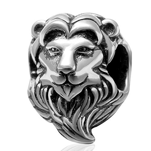 Lion Charm 925 Sterling Silver Animal Beads fit for DIY Charms Bracelets Lion