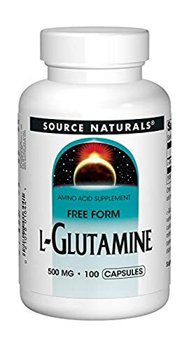 Source Naturals L-Glutamine 500mg 100 Capsules 2 Pack