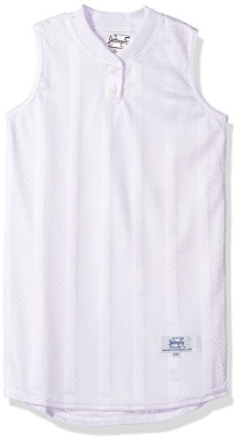 Intensity Girls Girls Diamond Mesh Sleeveless Softball Top White Small