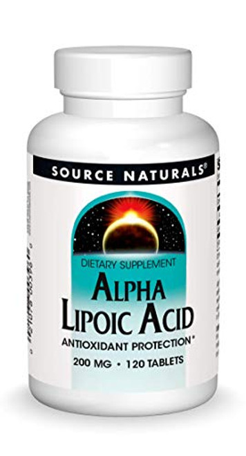 Source Naturals Alpha Lipoic Acid 200 mg Supports Healthy Sugar Metabolism Liver Function Energy Generation - 120 Tablets Source Naturals Alpha Lipoic Acid 200 mg Supports Healthy Sugar Metabolism Liver Function Energy Generation - 120 Tablets