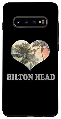 Galaxy S10 Hilton Head Vacation Sunset Palm Tree Case