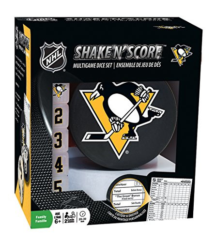 MasterPieces NHL Pittsburgh Penguins Shake N Score Travel Dice Game