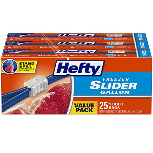 Hefty Slider Storage Bags Gallon Size 75 Count