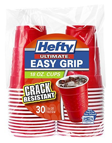 Hefty Ultimate Easy Grip Cups Red 18 Oz 30 Count by Hefty