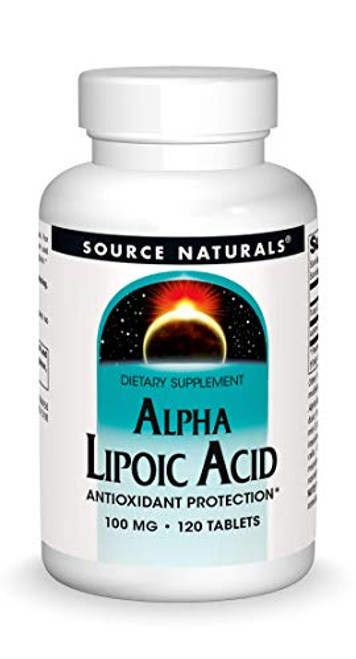 Source Naturals Alpha Lipoic Acid 100 mg Supports Healthy Sugar Metabolism Liver Function Energy Generation - 120 Tablets Source Naturals Alpha Lipoic Acid 100 mg Supports Healthy Sugar Metabolism Liver Function Energy Generation - 120 Tablets