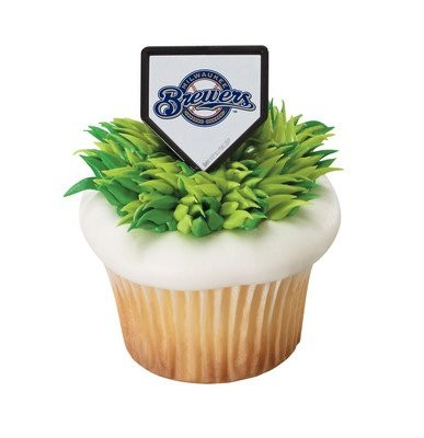 MLB Milwaukee Brewers Cupcake Rings - 24 ct