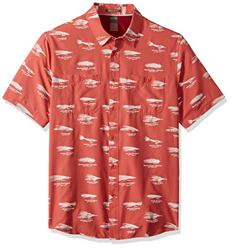 Quiksilver Waterman Mens Wake Lures Woven Top Mineral RED S