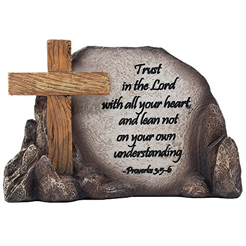 Decorative Holy Cross Desktop Plaque Figurine for Religious and Christian Rustic Decor As Spiritual Decorations with Faith in God Bible Verse As Inspirational Easter Decorative Holy Cross Desktop Plaque Figurine for Religious and Christian Rustic Decor As Spiritual Decorations with Faith in God Bible Verse As Inspirational Easter