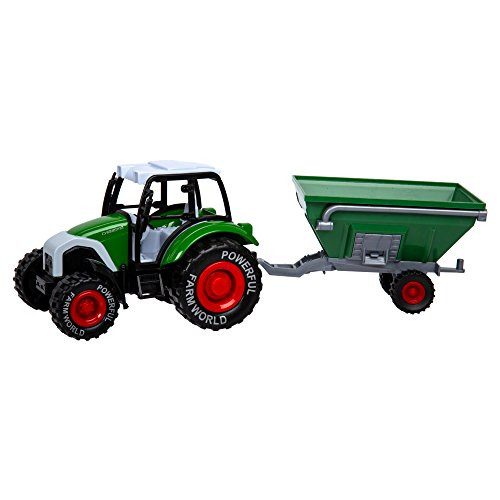 ibobby, Die-cast Tractor w/ Equipment, 12.5 Inches, Green