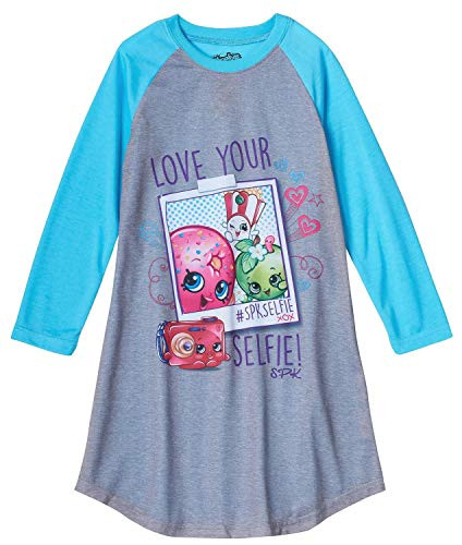 INTIMO Little Girls Shopkins Love Your Selfie Raglan Nightgown Sleep Shirt 45