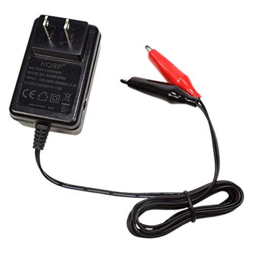 HQRP Fully Automatic 6V  12V Sealed Lead Acid Smart Battery Charger SLA Maintainer compatible with Car Truck Motorcycle Alligator Clips