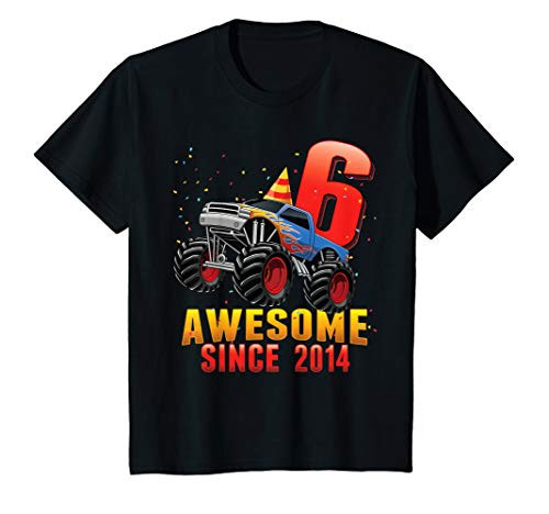 Kids 6 Years Old 6th Birthday Monster Truck Boys Kids Gift T-Shirt Kids 6 Years Old 6th Birthday Monster Truck Boys Kids Gift T-Shirt