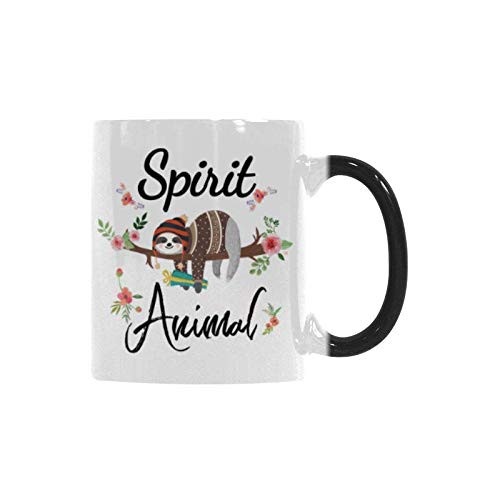 Funny Heat Reveal Changing Color Cup 11 Ounce Ceramic Cup Funny Gift Sloth Mug - Spirit Animal Coffee Mug or Office Tea Cups Funny Heat Reveal Changing Color Cup 11 Ounce Ceramic Cup Funny Gift Sloth Mug - Spirit Animal Coffee Mug or Office Tea Cups