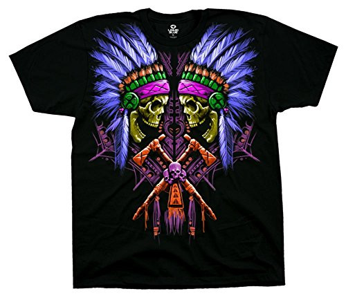 Liquid Blue Mens Neon Faceoff T-Shirt Black XX-Large