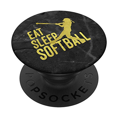 Eat Sleep Softball Girls Softball Gifts PopSockets PopGrip Swappable Grip for Phones Tablets Eat Sleep Softball Girls Softball Gifts PopSockets PopGrip Swappable Grip for Phones Tablets