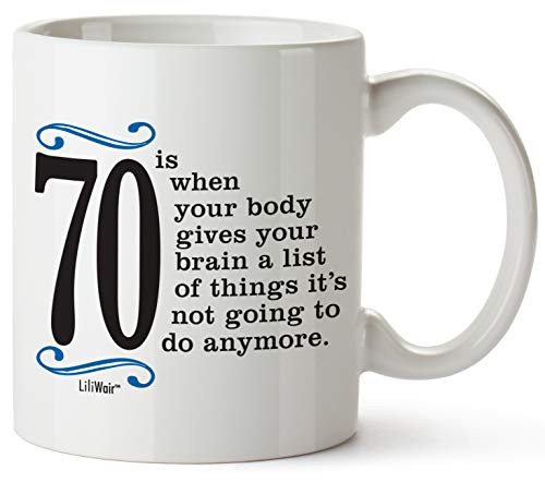 1950 70th Birthday Gifts Men Women  Birthday Gift for Man Woman turning 70  Funny 70 th Party Supplies Decorations Ideas  Seventy Year Old Bday Coffee Mug  70 Years Gag Office Cups Presents Mens