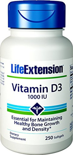 Life Extension Vitamin D3 1000 IU 250 Softgels Life Extension Vitamin D3 1000 IU 250 Softgels