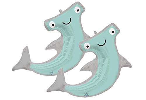 Set of 2 Adorable Hammerhead Shark Jumbo 41 Foil Party Balloons Set of 2 Adorable Hammerhead Shark Jumbo 41 Foil Party Balloons