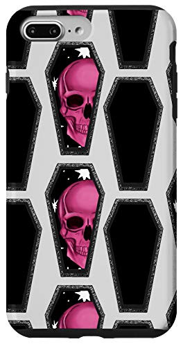 iPhone 7 Plus8 Plus Cool Halloween Phone Cover Design Caskets Skull Head White Case